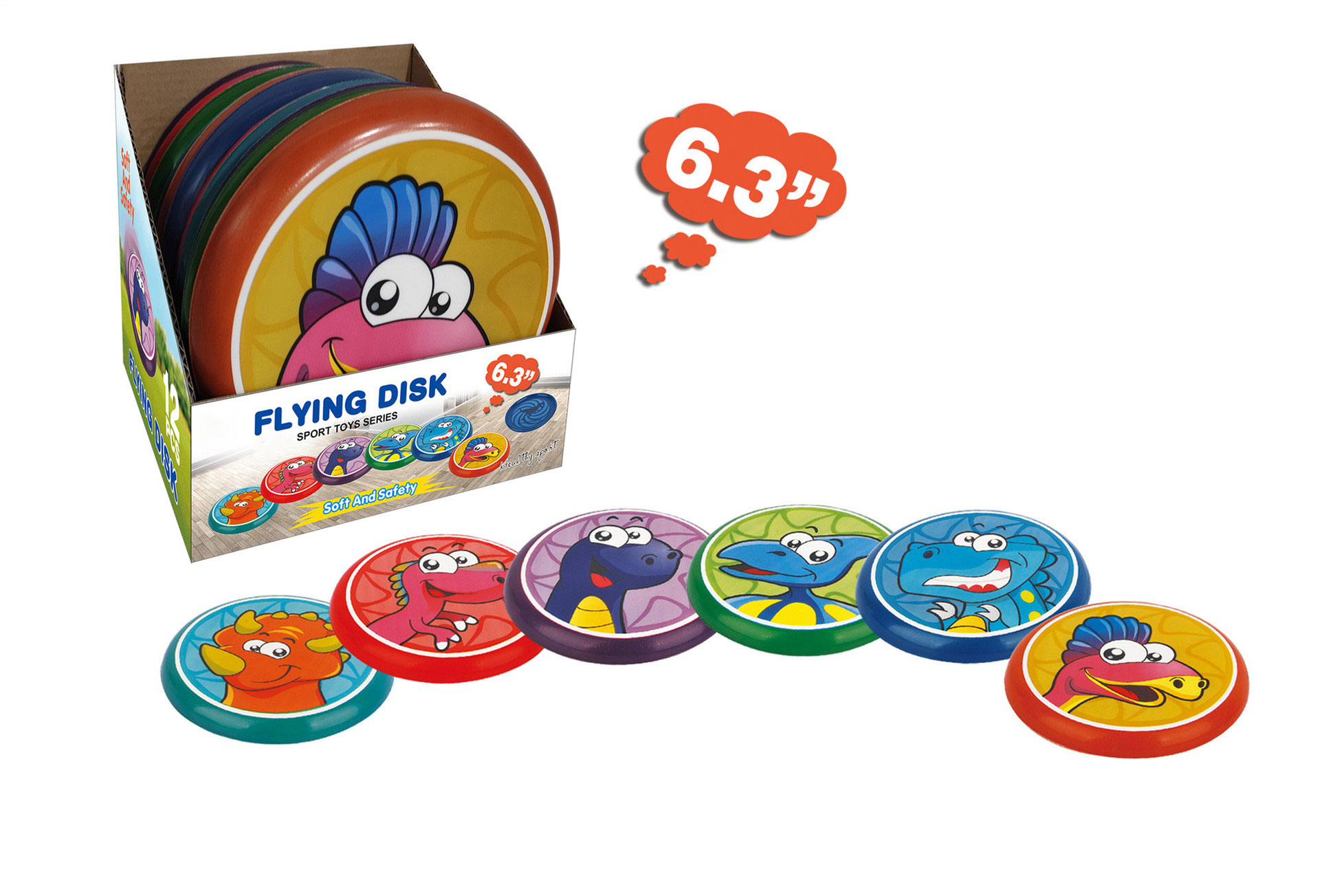 6.3" Foam flying disc, Frisbee