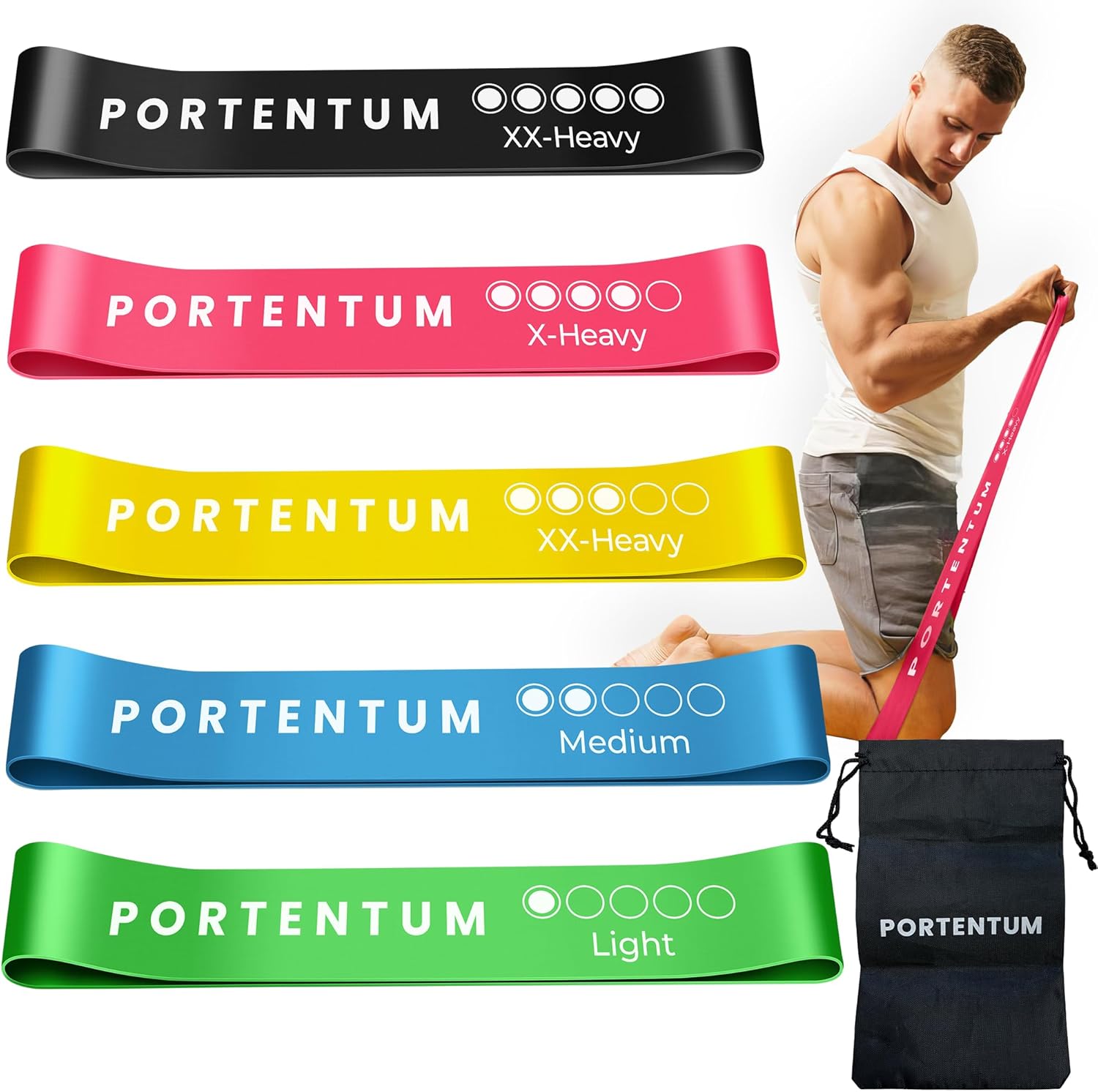 Set of 5 100% Latex Elastic Bands