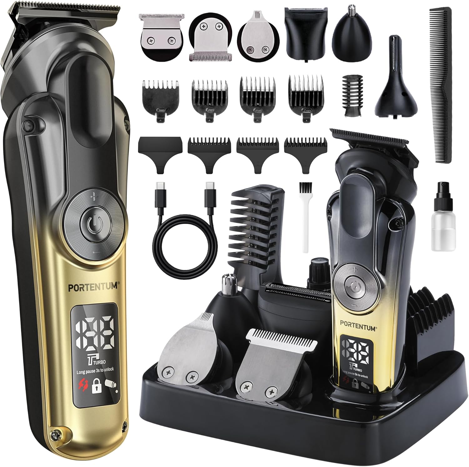 Beard Trimmer Hair Clippers-Gold
