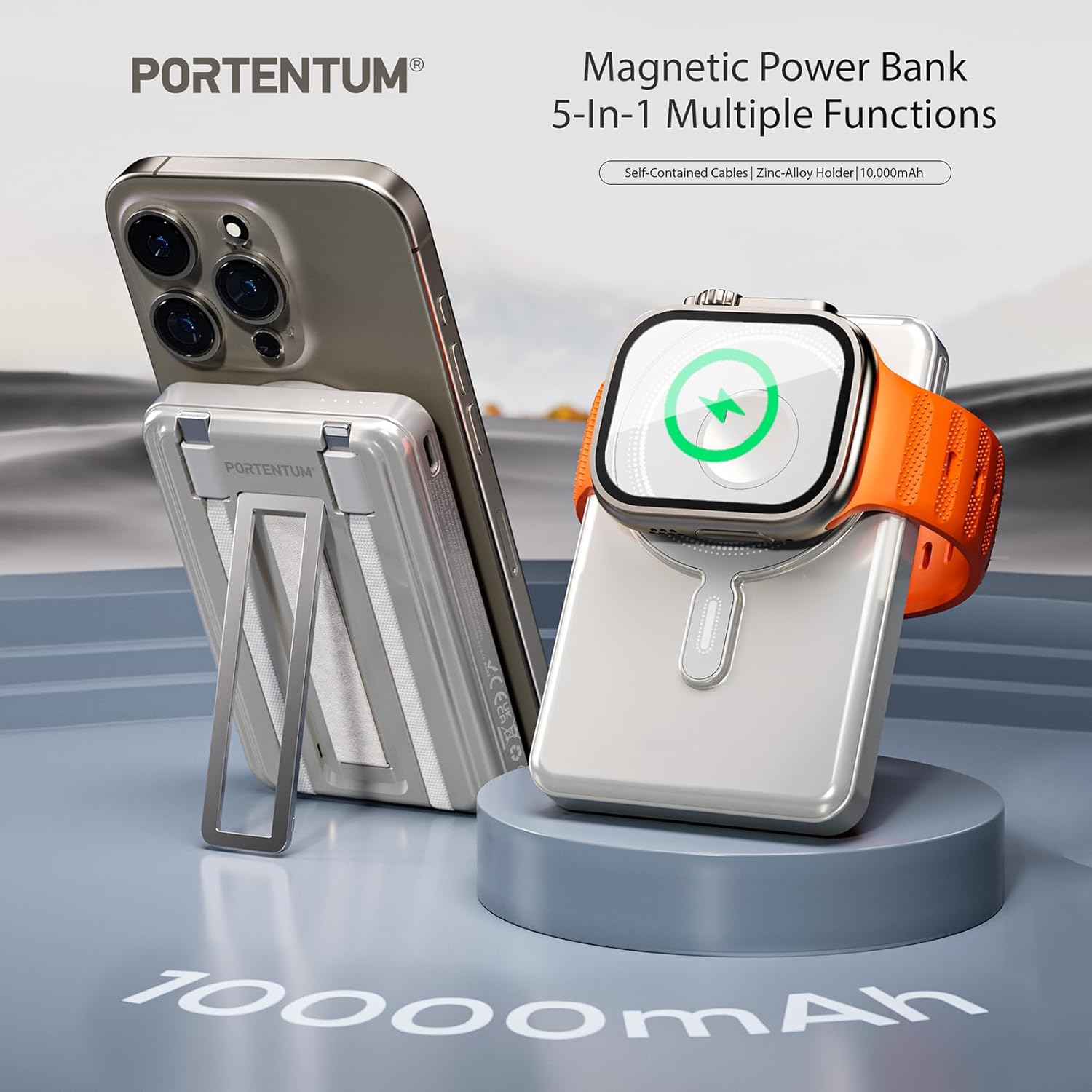 MagSafe Power Bank with Foldable Stand 