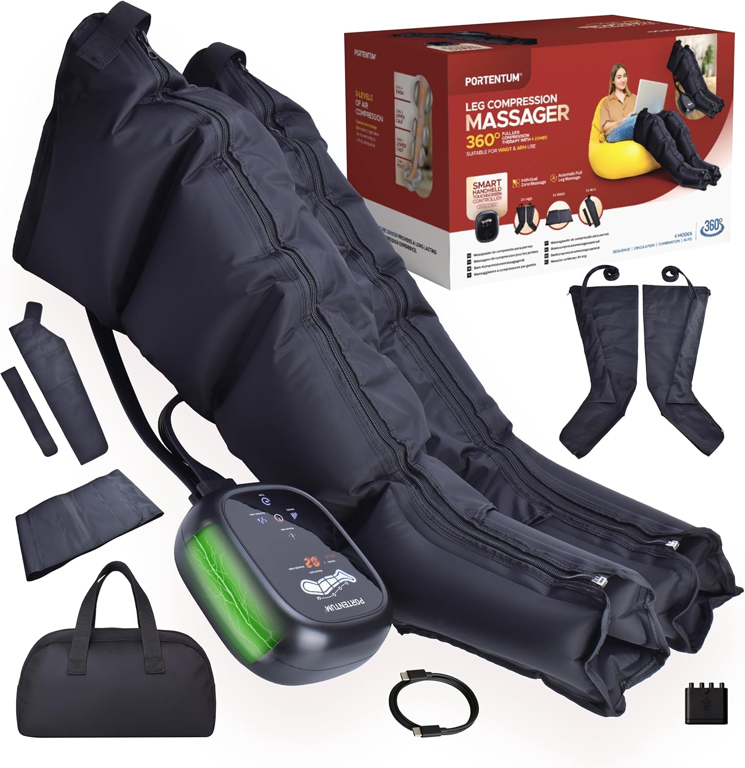 Leg Compression Massager with Waist and Arm