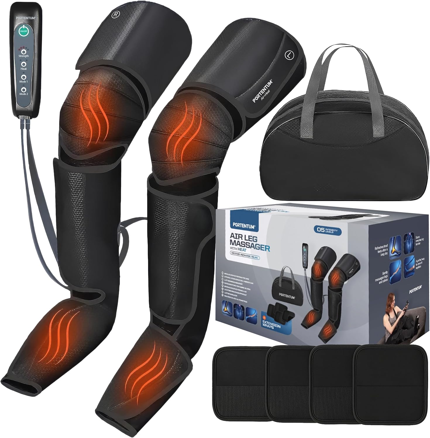 Leg Massagers for Pain and Circulation with Adjustable Heat 