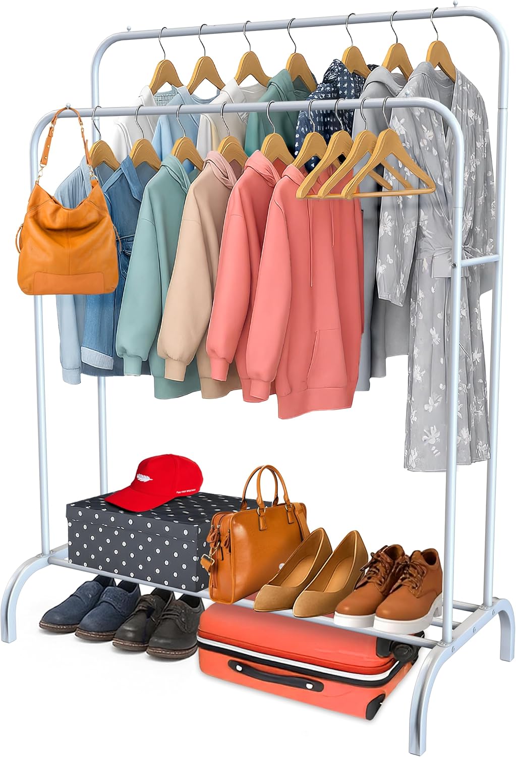 Heavy Duty Clothes Rack, White